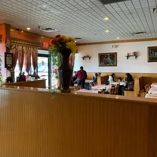 the dining area of a restaurant