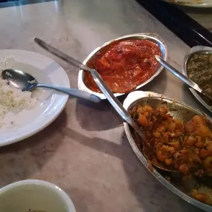 Dinner and everything was great. Love the way we can share