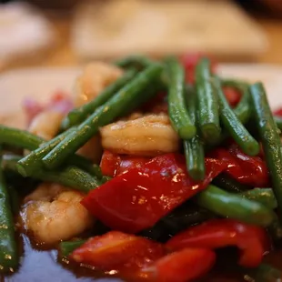 a plate of stir fried vegetables