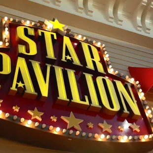 the sign for the star pavilion
