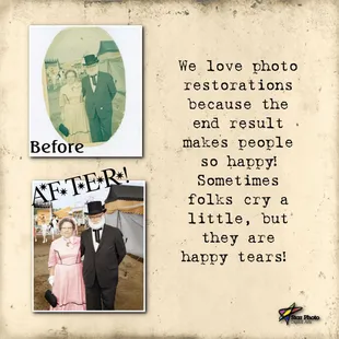 Photo restorations are among many services offered here at Star Photo Digital Arts!