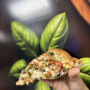 Loaded Stuffed Crust Veggie Pizza