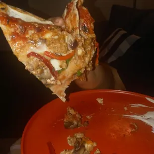 Pizza falls apart before we can eat it and enjoy it