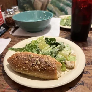 Caesar Salad and Bread