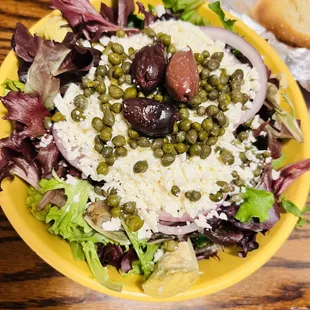 Delicious  greek salad  with capers