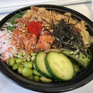 Salmon and Aha Tuna (I ordered no rice)