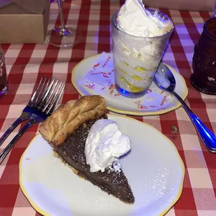 Brown butter soft serve and chocolate chess pie