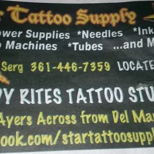 tattoo and piercing supplies