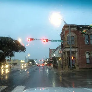 Thank God for the rain! Makes for a beautiful Monet style photo of historic downtown Comanche