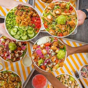 interior, salads