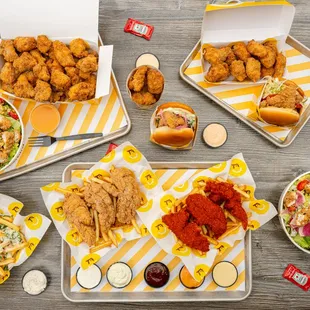 a variety of food items