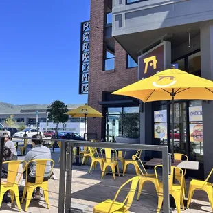 Outdoor patio on El Camino Real