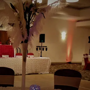 Our speaker hides behind a beautifully designed center piece.