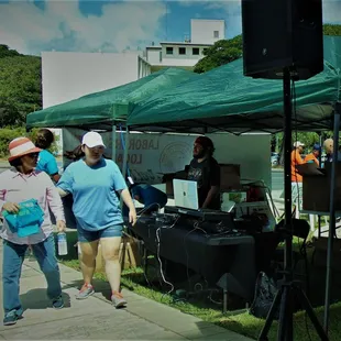 This is a political driven event held outside the State Capital building at Honolulu.