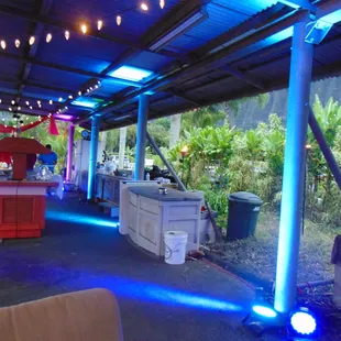 The blue accented lighting draws out the best in the environment.