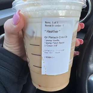 pistachio cold brew the healthier way!!! taste amazing