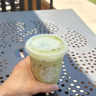 Iced Caffè Latte with Matcha Cream Cold Foam
