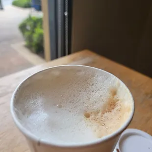 $7.25 for a so called "latte". Dry bubbles not even filled to the top.