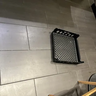 Tray next to the order pickup area.
