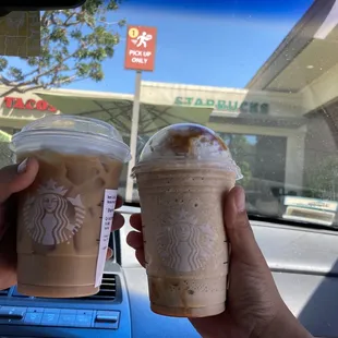 Iced coffee and Caramel ribbon crunch