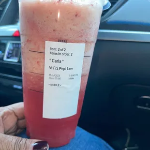 7/16/2023 116 degrees outside @ 7:25 pm, why not have a frozen pineapple passion fruit lemonade