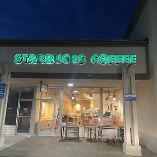 This is the store front in the morning