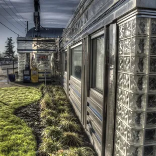 the side of a diner car