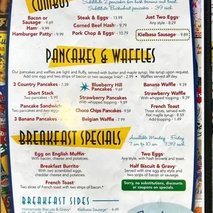 Breakfast specials