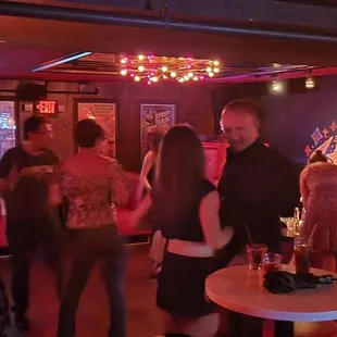 a group of people at a party