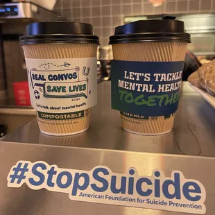 Indianapolis Colts along with Indianapolis Coffee have  "Kicking the Stigma" coffee sleeves for suicide prevention month.