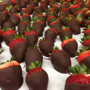 Hand dipped chocolate starwberries