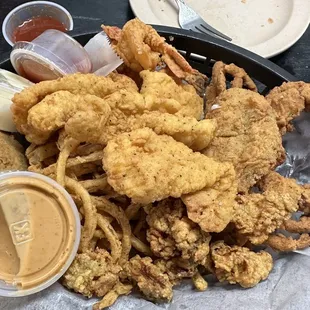 a plate of fried food