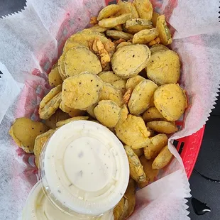 Fried pickles appetizer