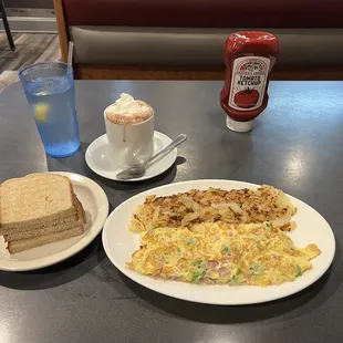 Western Omelette with Home Fries