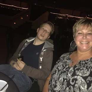 Getting ready for show to start