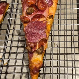 Pizza after I cooked it in my oven