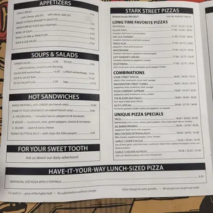 menu, sushi and sashimi