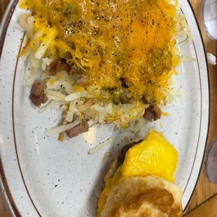 Sausage Egg Cheese Biscuit w/ Loaded Hash - VERY TASTY!!