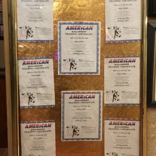 American Ballroom teaching certificate