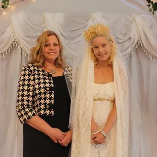 Chapel area.  Myself with the bride.