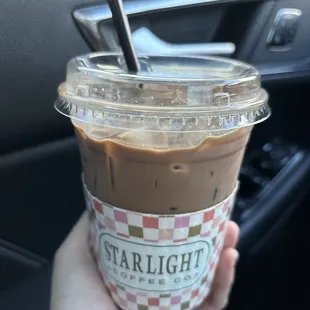 Medium Iced Mocha with an extra espresso shot