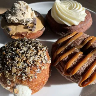Everything Bagel, Dulce de Leche, Red Velvet, Cookie Dough