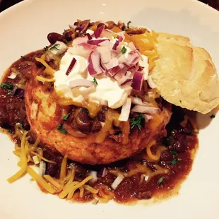 Chili bread bowl