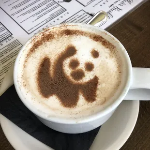 Cute panda Chai latte