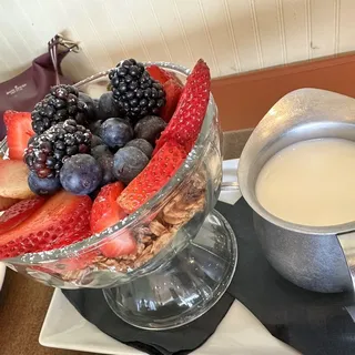 Twice Backed Granola With Milk