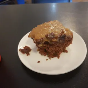 a piece of cake on a plate