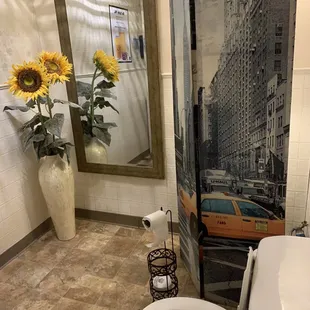 The remodeled ladies room may be the fanciest thing about the Starlite!