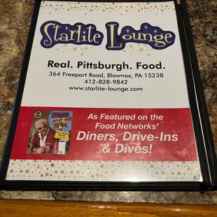 a sign for the restaurant