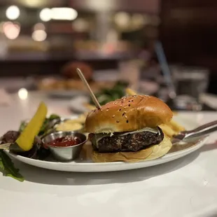 The Starlite Burger, med-well $18 &amp; my favorite burger in San Diego! Every part is delicious. amazing &amp; crisp skinny fries 2.14.21