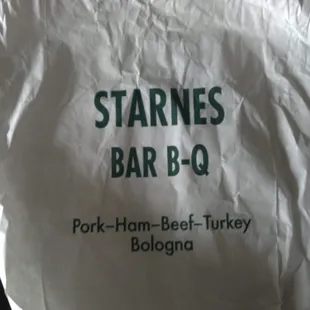 a bag of pork ham - beef - turkey bologna